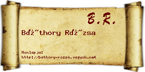 Báthory Rózsa névjegykártya