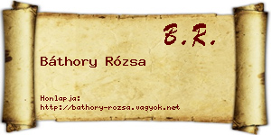 Báthory Rózsa névjegykártya