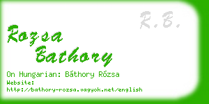 rozsa bathory business card